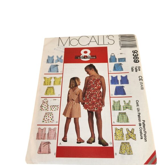 Girls’ Sewing Pattern Lot Dresses Tops & Shorts Sz 3-8 McCall’s & Simplicity - Picture 6 of 12
